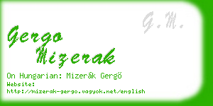 gergo mizerak business card