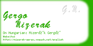 gergo mizerak business card